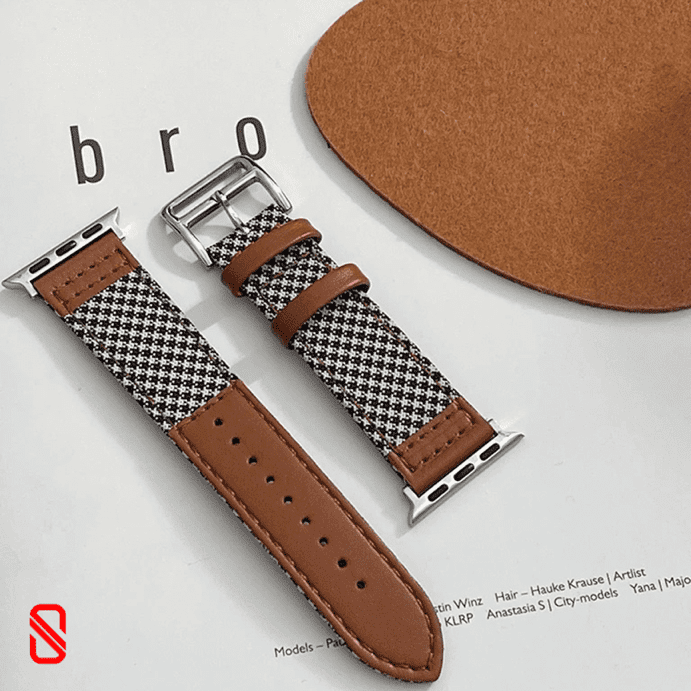 بند اپل واچ چرم و جین Leather & Jean طرحدار